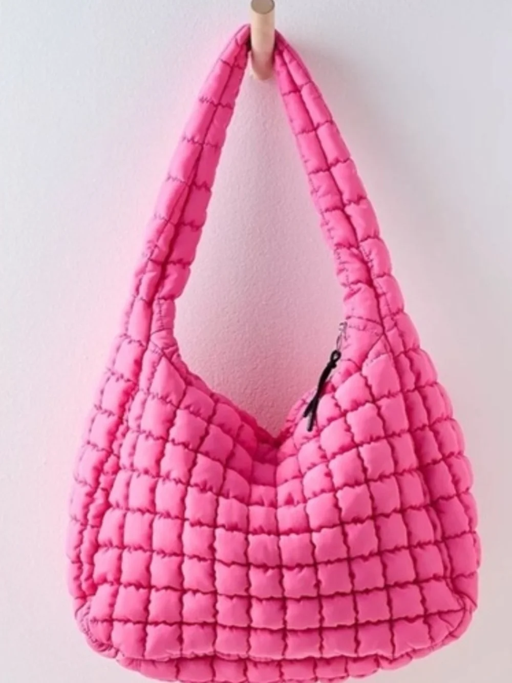 NWT Free People FP Movement Quilted Carryall Bag Pink Bubblegum